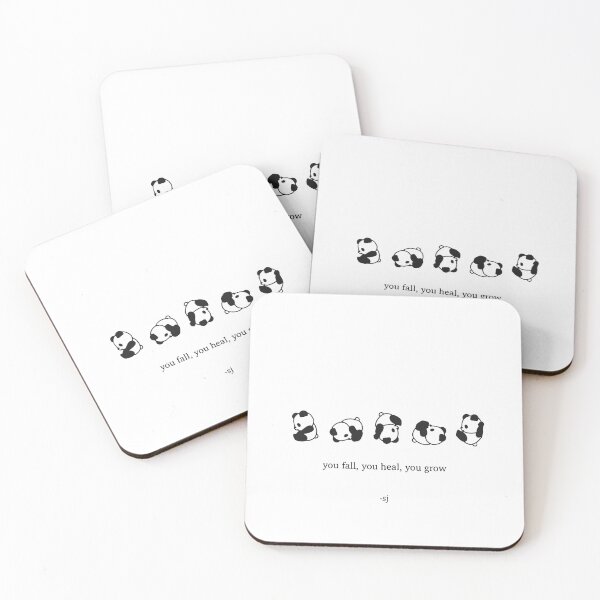 Item preview, funny panda you fall you heal you grow gift for friend motivation designed and sold by noha alzohbi.