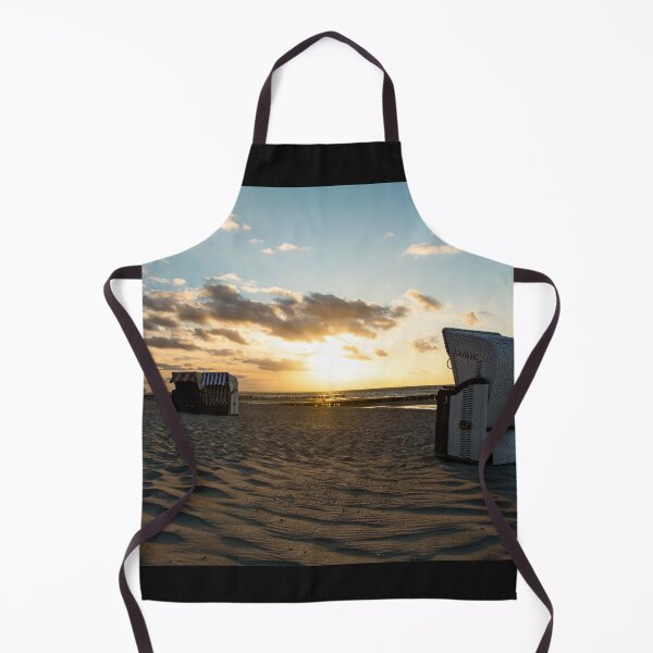 Item preview, Beach chairs on the Baltic Sea at sunset designed and sold by Claudia-Evans.