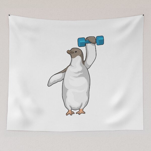 Item preview, Penguin Bodybuilder Dumbbell Bodybuilding designed and sold by Snabdesign84.
