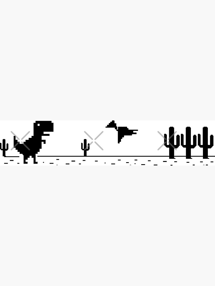 Google Offline Dinosaur Game - Trex Runner Poster for Sale by DannyAndCo