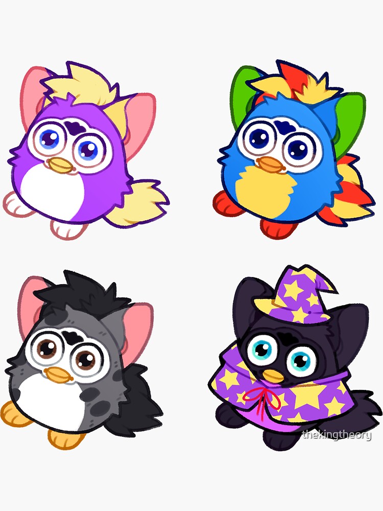 Mini Furby Toys Sticker for Sale by leiascreations