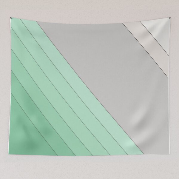 Item preview, Green , mint , grey , striped designed and sold by fuzzyfox.