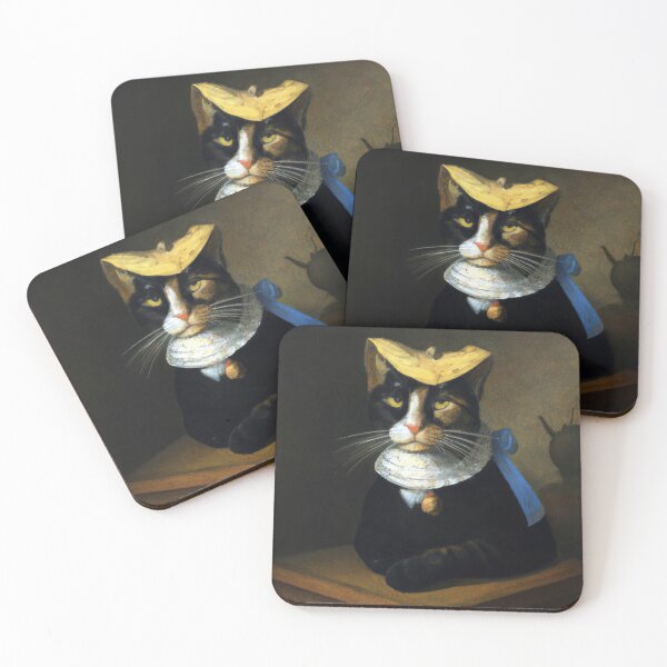 Item preview, Jeff the Cat, with fancy hat and ribbon (Baroque) designed and sold by thecatandkettle.