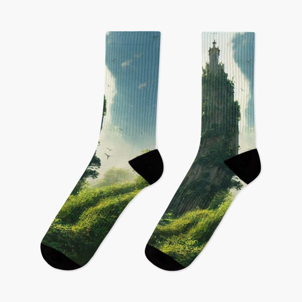 Item preview, Ascension // Overgrowth on the Abandoned Tower designed and sold by RadicalWombat.