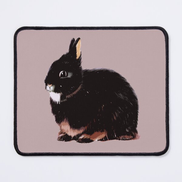 Item preview, Cutest Binky Black Otter Netherland Dwarf Rabbit designed and sold by wigobun.