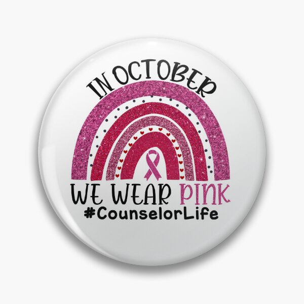 Item preview, Pink Rainbow Breast Cancer Awareness In October We Wear Pink #CounselorLife designed and sold by xteamdesign.