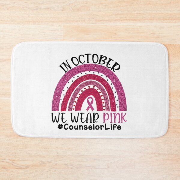 Item preview, Pink Rainbow Breast Cancer Awareness In October We Wear Pink #CounselorLife designed and sold by xteamdesign.