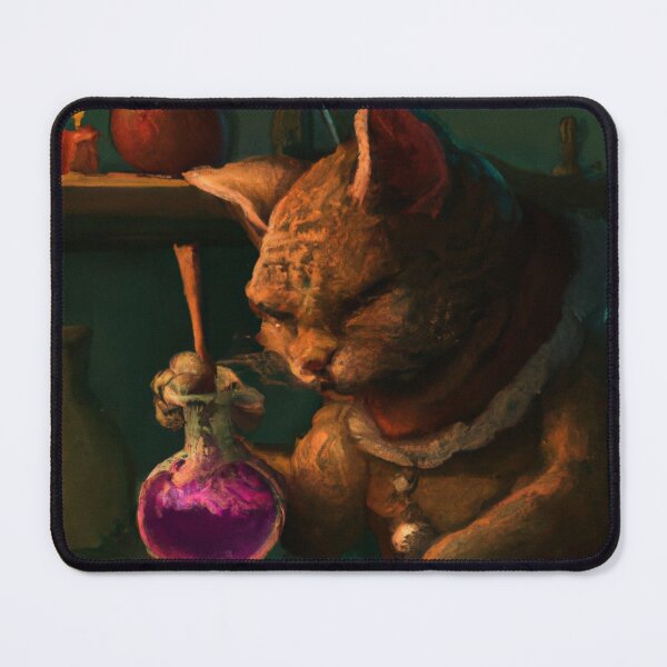 Item preview, Pieter the Cat, perfecting a potion (Baroque) designed and sold by thecatandkettle.