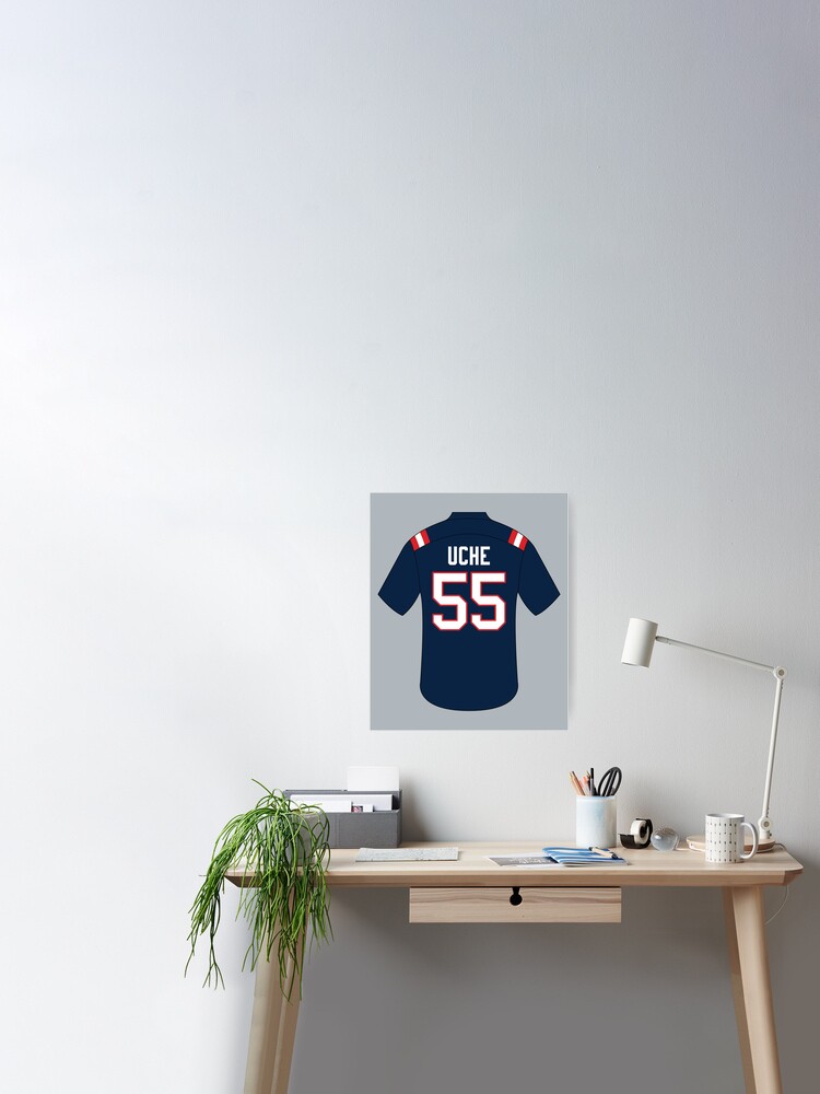 Josh Uche jersey with number 55 Poster for Sale by Justtrendytees