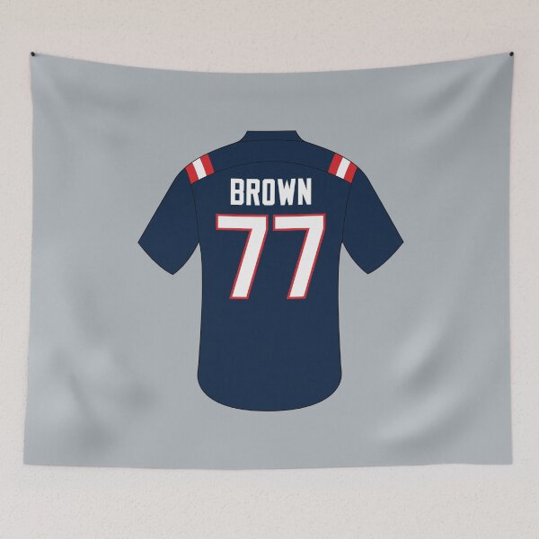 Item preview, Trent Brown jersey with number 77 designed and sold by Justtrendytees.