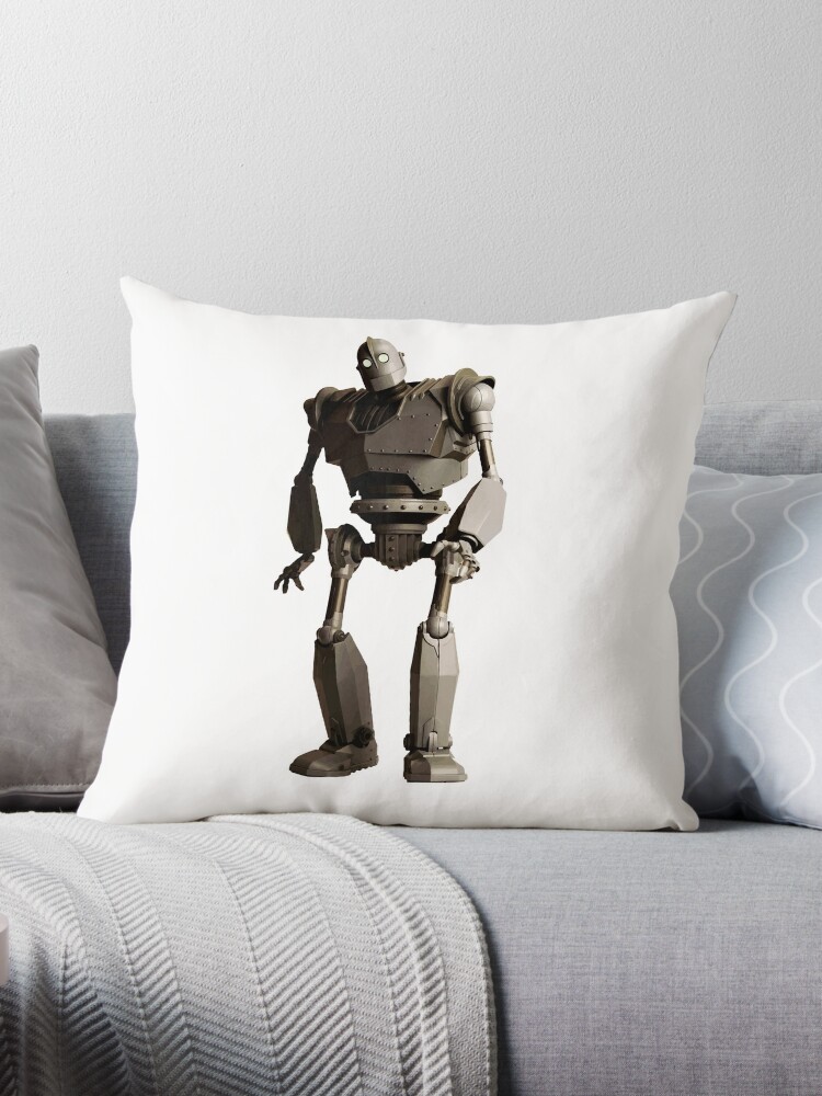 The Iron Giant Rises Throw Pillow