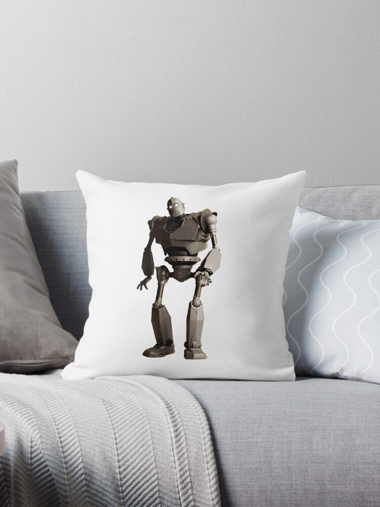 The Iron Giant Rises Throw Pillow