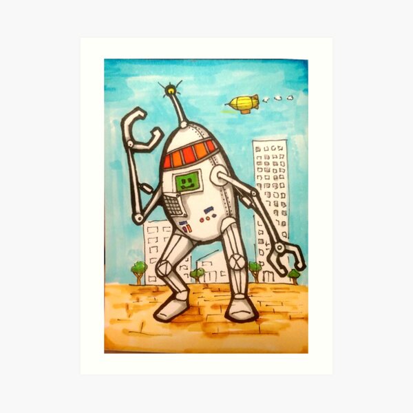 Mega Robot Art Print