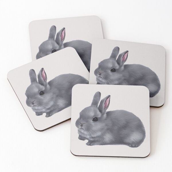 Item preview, Chubby Grey Otter Netherland Dwarf Rabbit designed and sold by wigobun.