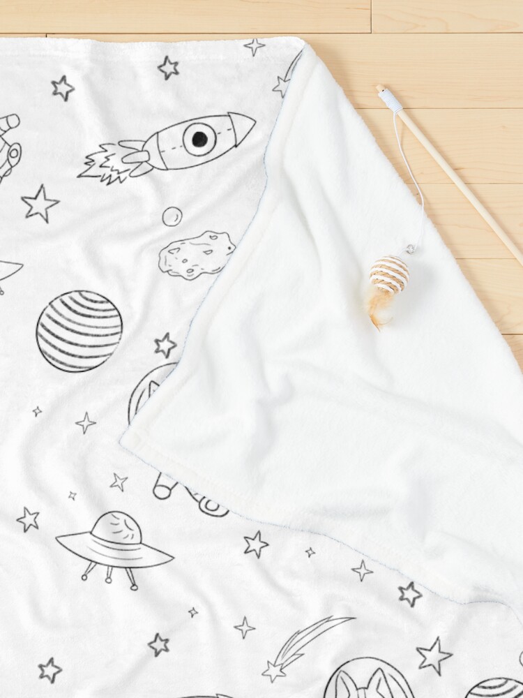 Alternate view of Corgi Astronaut in Space Pet Blanket