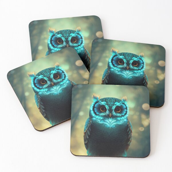 Item preview, Glowing owl with will-o'-the-wisps designed and sold by Elaeni.