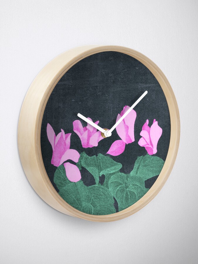 Alternate view of Cyclamen Clock