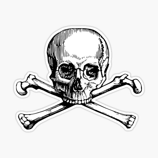 Pirate Flag Skull and Crossed Swords by Chillee Wilson Sticker for Sale by  ChilleeWilson