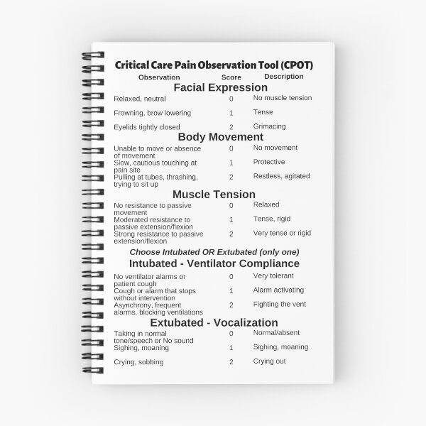Item preview, Critical Care Pain Observation Tool Chart designed and sold by Caregiverology.