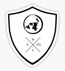 NO FEAR ON FLAT EARTH Stickers (Black) Sticker