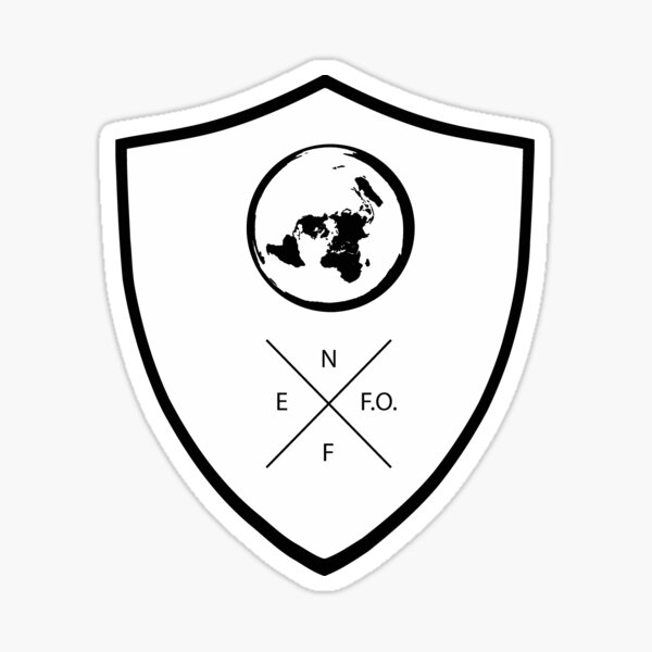 NO FEAR ON FLAT EARTH Stickers (Black) Sticker