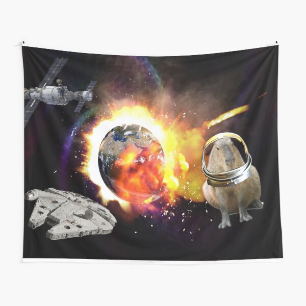 Item preview, astronaut capybara in space designed and sold by mouldyanimals.