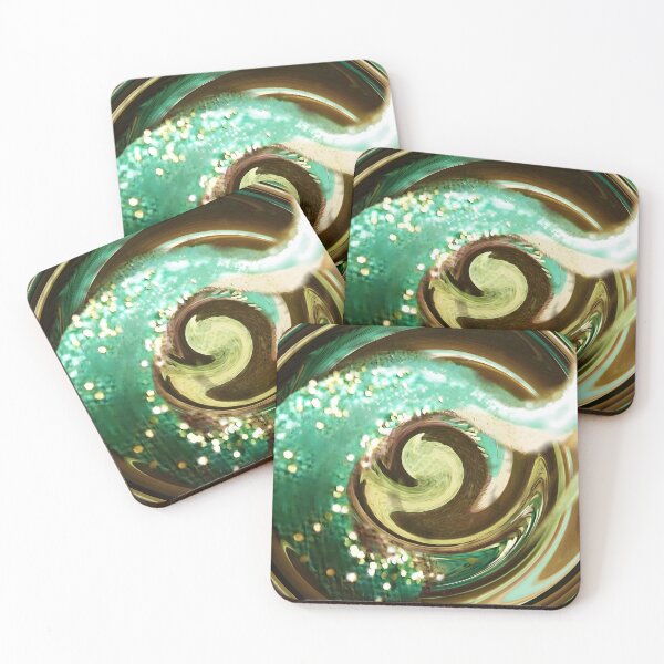 Item preview, Teal Glitter Sparkle In A Optic Distortion Vortex Swirl  designed and sold by VincentRich.