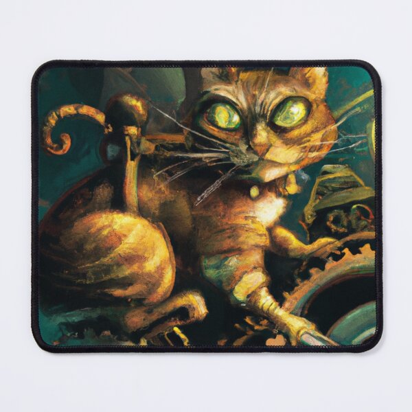 Item preview, Gizmo the Cat, piloting a machine (Fantasy) designed and sold by thecatandkettle.