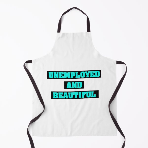 Item preview, Unemployed and Beautiful | Black with Luminas Blue designed and sold by VimuDS.