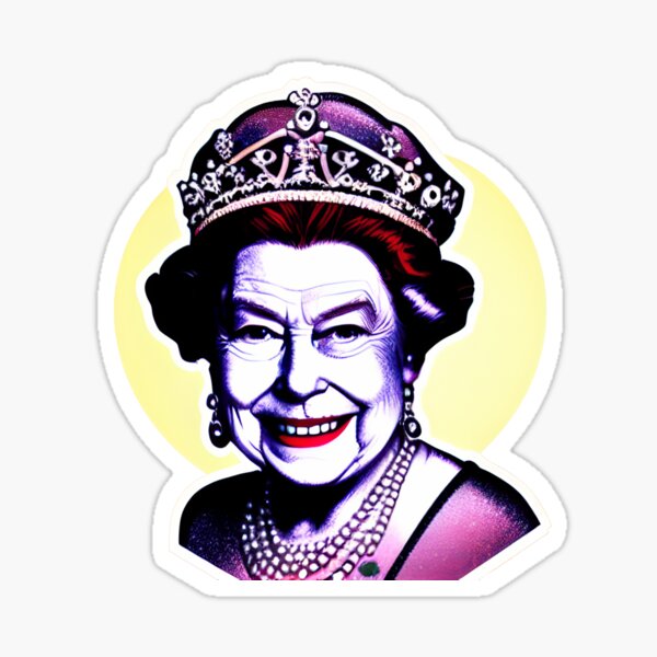 Queen Elizabeth Ii Sticker For Sale By Articusdesigns Redbubble