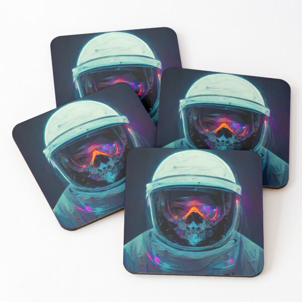 Item preview, Dark Neon Astronaut in Space - AI Generated Art designed and sold by Vault256.