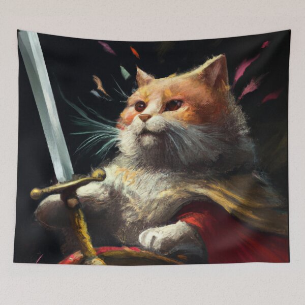 Item preview, Leon the Cat, champion of cats (Baroque) designed and sold by thecatandkettle.