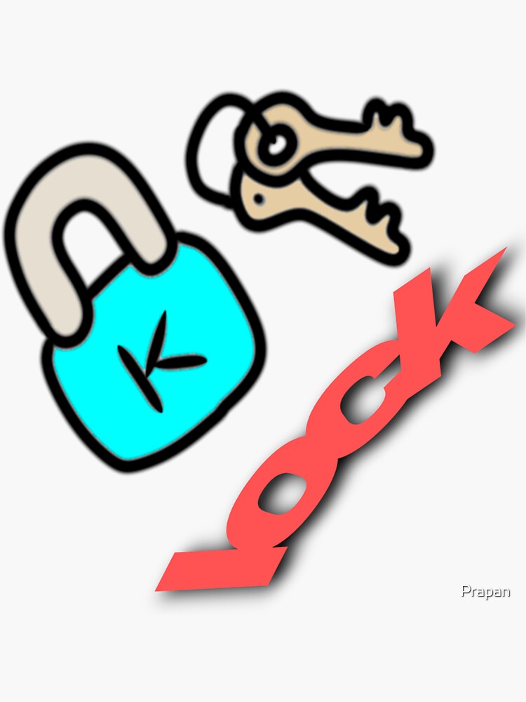 "Lock" Sticker for Sale by Prapan Redbubble