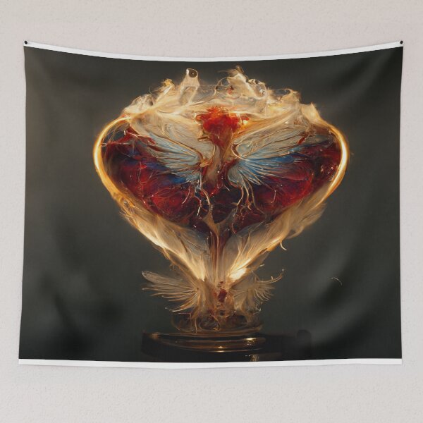 Item preview, Flaming Heart Art  /  Flame Heart Unwind Designs designed and sold by Unwind-Art-Work.
