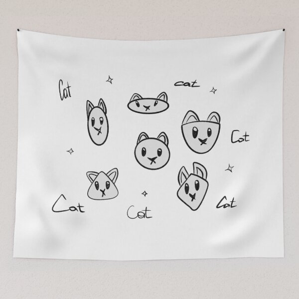 Item preview, Cat faces with the words  designed and sold by Anton-Domin-Art.
