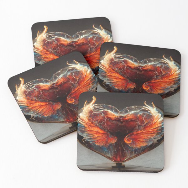 Item preview, Flaming Heart Art  /  Flame Heart Unwind Designs designed and sold by Unwind-Art-Work.