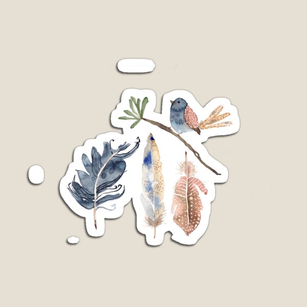 Bird and Feathers Magnet
