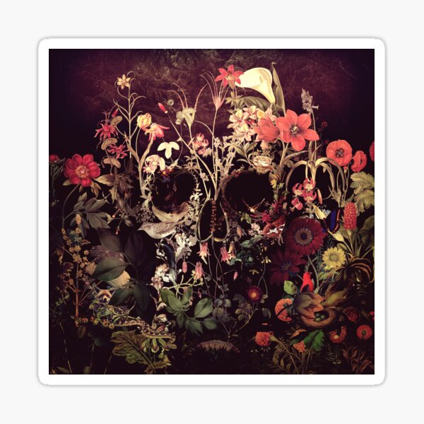 Bloom Skull Sticker