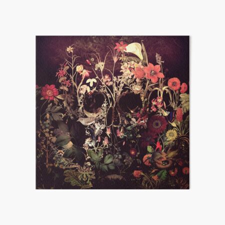 Bloom Skull Art Board Print
