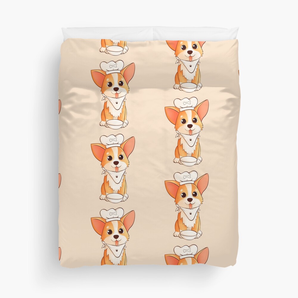 Cooking Corgi Duvet Cover