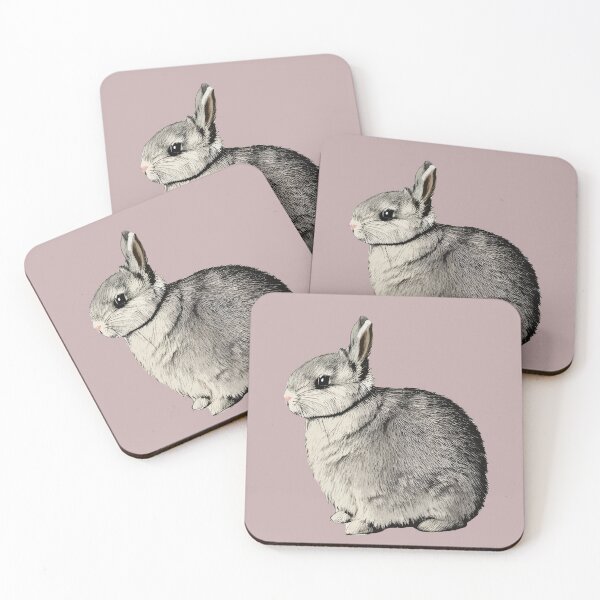 Item preview, Vintage Black Otter Netherland Dwarf Rabbit Florida White Pet Bunny Lady designed and sold by wigobun.