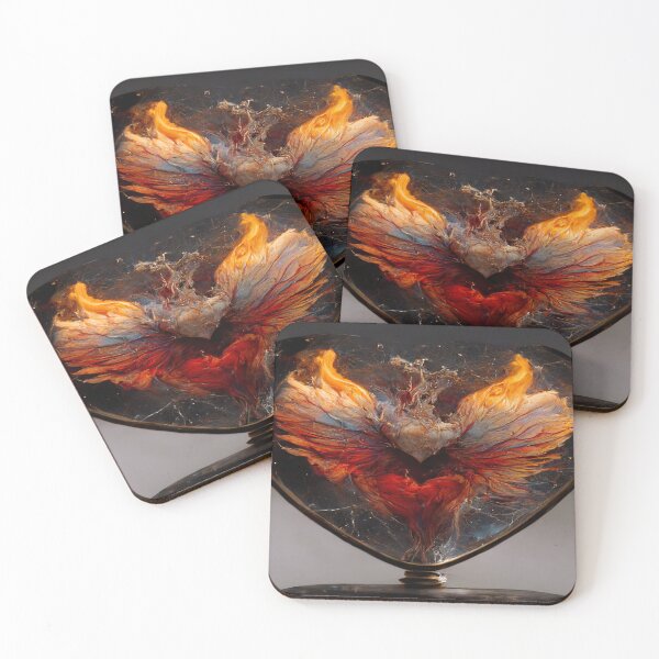 Item preview, Flaming Heart Art  /  Flame Heart Unwind Designs designed and sold by Unwind-Art-Work.