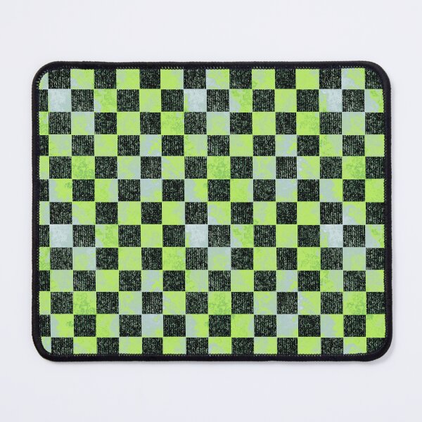 Item preview, Green and Black Textured Checkered Pattern designed and sold by Saanis.