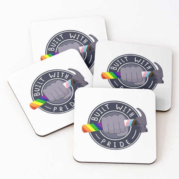 Item preview, Built with Pride | National Coming Out Day | Love Is Love | Equality | Gray designed and sold by monkish.