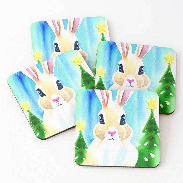 Item preview, Watercolor Cute Christmas Bunny designed and sold by Mirarima.