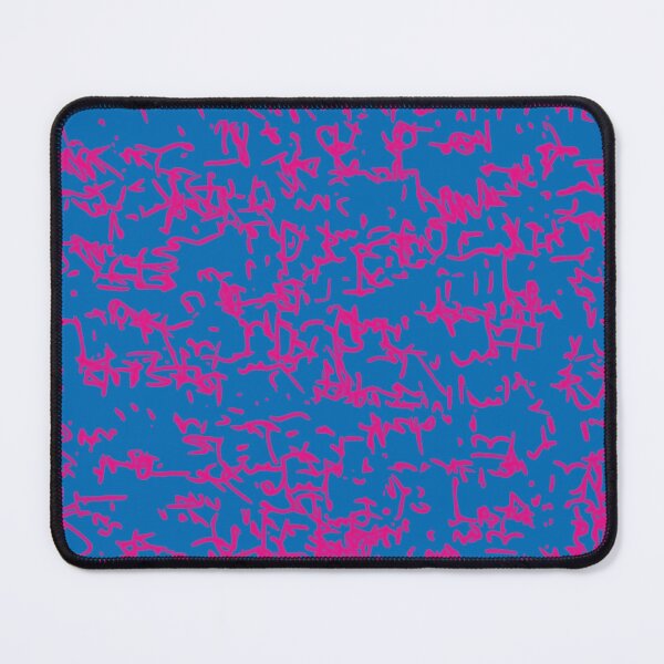 Item preview, Fuchsia doodles light blue background. designed and sold by MirBer.