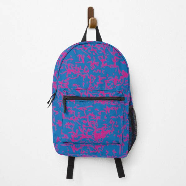 Item preview, Fuchsia doodles light blue background. designed and sold by MirBer.