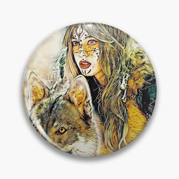 Item preview, Lady and her wolf designed and sold by MagiLand ⭐⭐⭐⭐⭐.