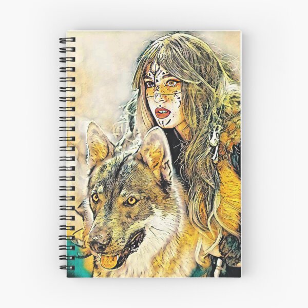 Item preview, Lady and her wolf designed and sold by MagiLand ⭐⭐⭐⭐⭐.