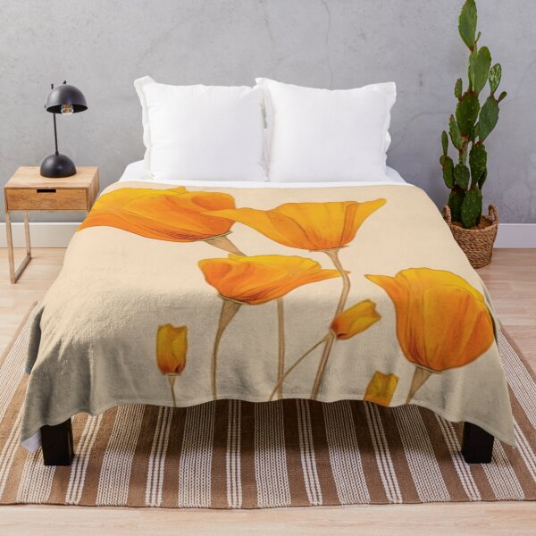 Artikelvorschau, Bemalte orangefarbene Mohnblumen entworfen und verkauft von HappyLifeCreate.